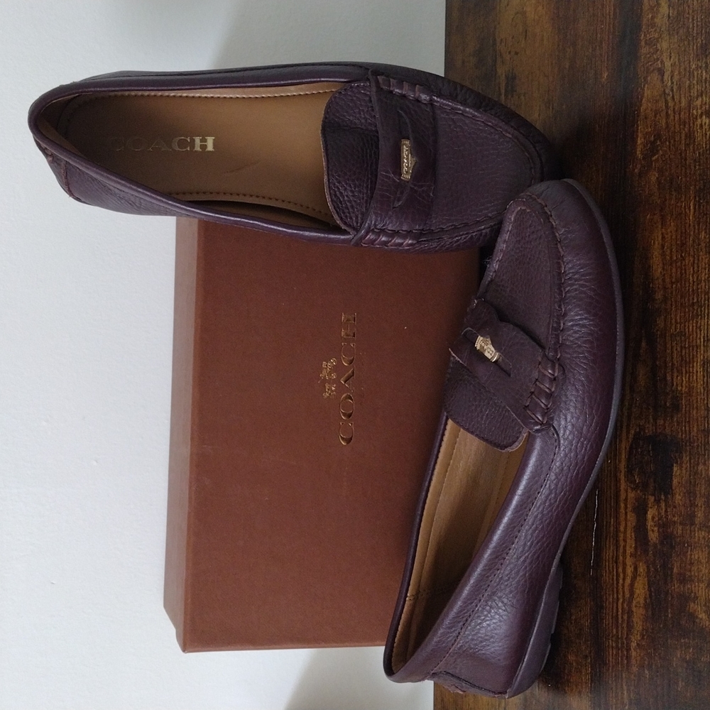 Coach Maroon Loafer